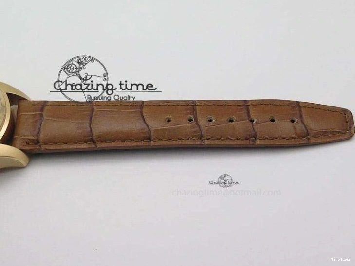 MIROTIME 0131 Youthful Pilot Chrono RG 3878 Gray Dial on Light Brown Leather Strap A 7394